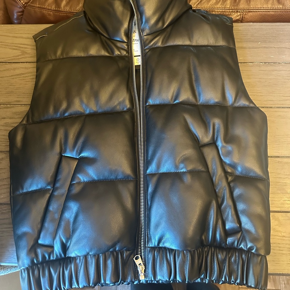 Abercrombie faux leather vest